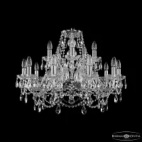 Люстра подвесная 1411/10+5/240 Ni Bohemia Ivele Crystal без плафона на 15 ламп, основание никель прозрачное в стиле классический sp Люстра подвесная 1411/10+5/240 Ni Bohemia Ivele Crystal без плафона на 15 ламп, основание никель прозрачное в стиле классический sp